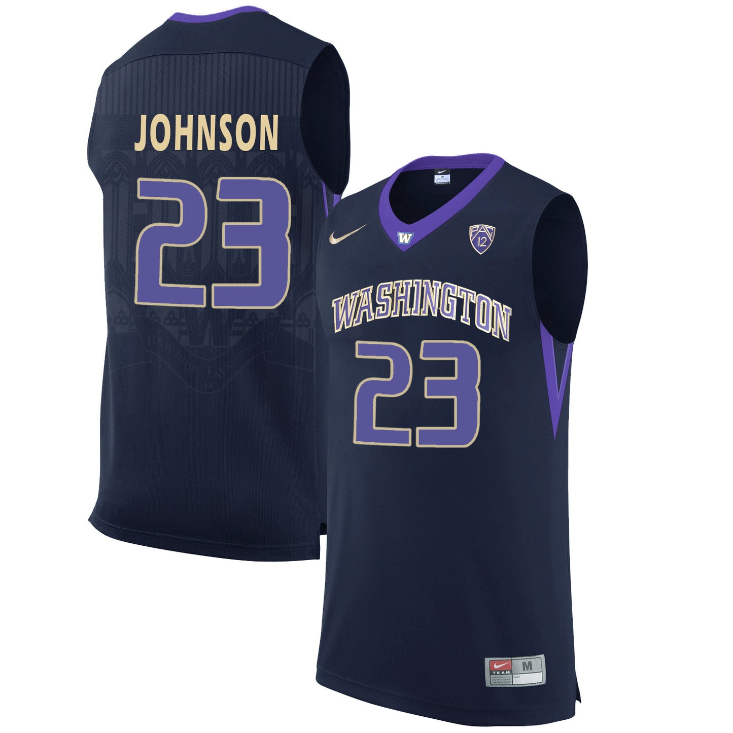Washington Huskies Carlos Johnson 23 Black