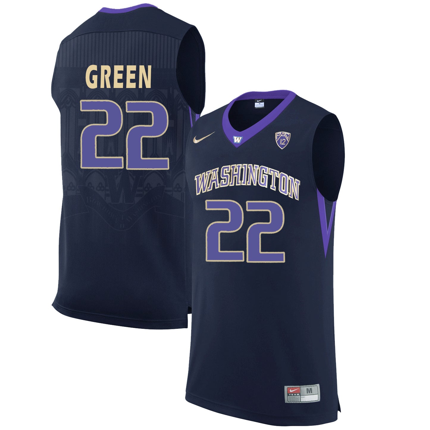Washington Huskies Dominic Green 22 Black