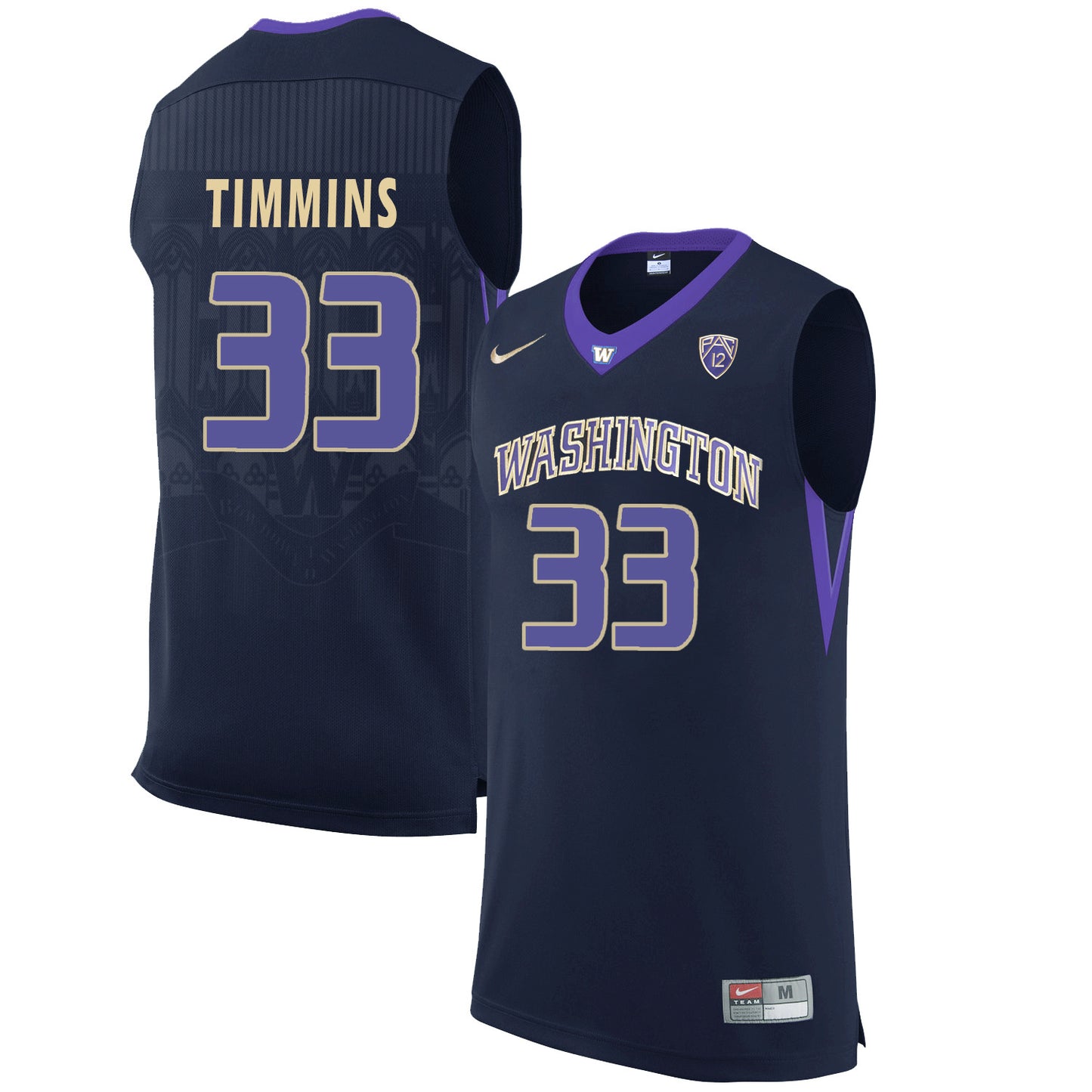 Washington Huskies Sam Timmins 33 Black