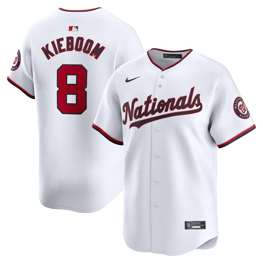 Washington Nationals #8 Carter Kieboom Home Limited Player Jersey - White Style 2
