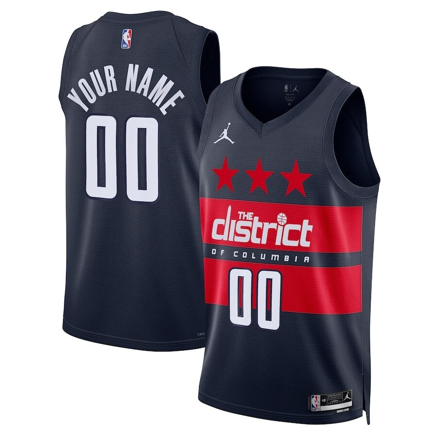Washington Wizards Brand Unisex 202425 Custom Swingman Jersey - Statement Edition - Navy Style 3