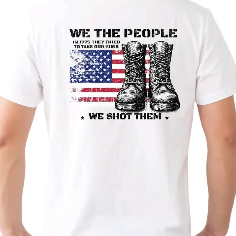 'We the People, in 1775 they tried to take our guns' - Menswear, Top Crewneck t shirt