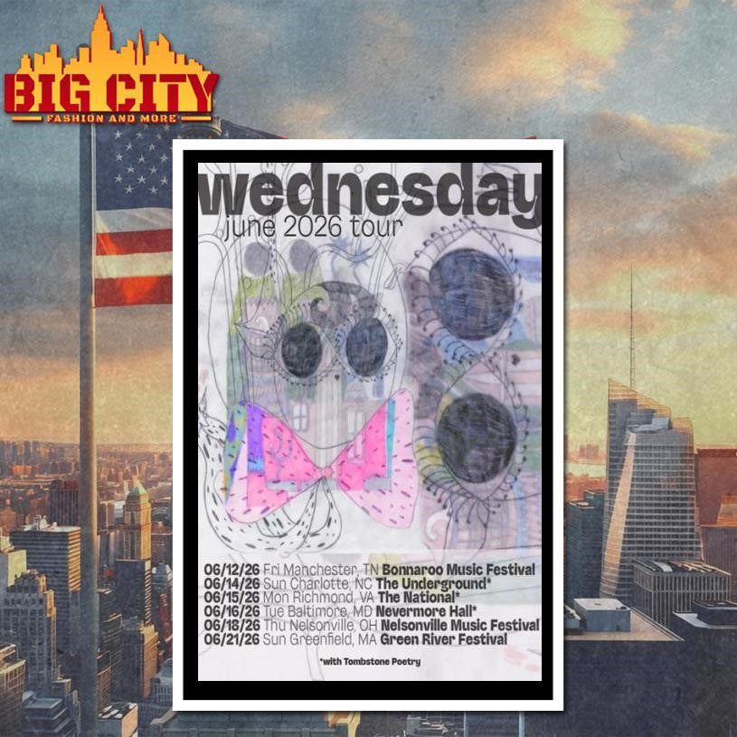 Wednesday June 2026 Tour Poster Shirt