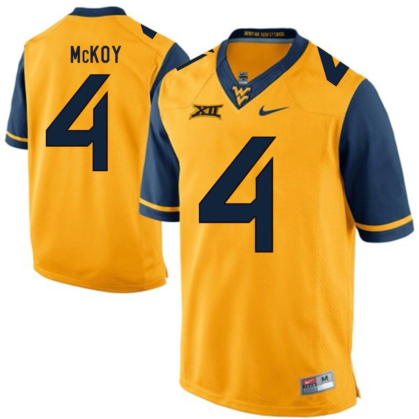 West Virginia Mountaineers Kennedy McKoy 4 Gold