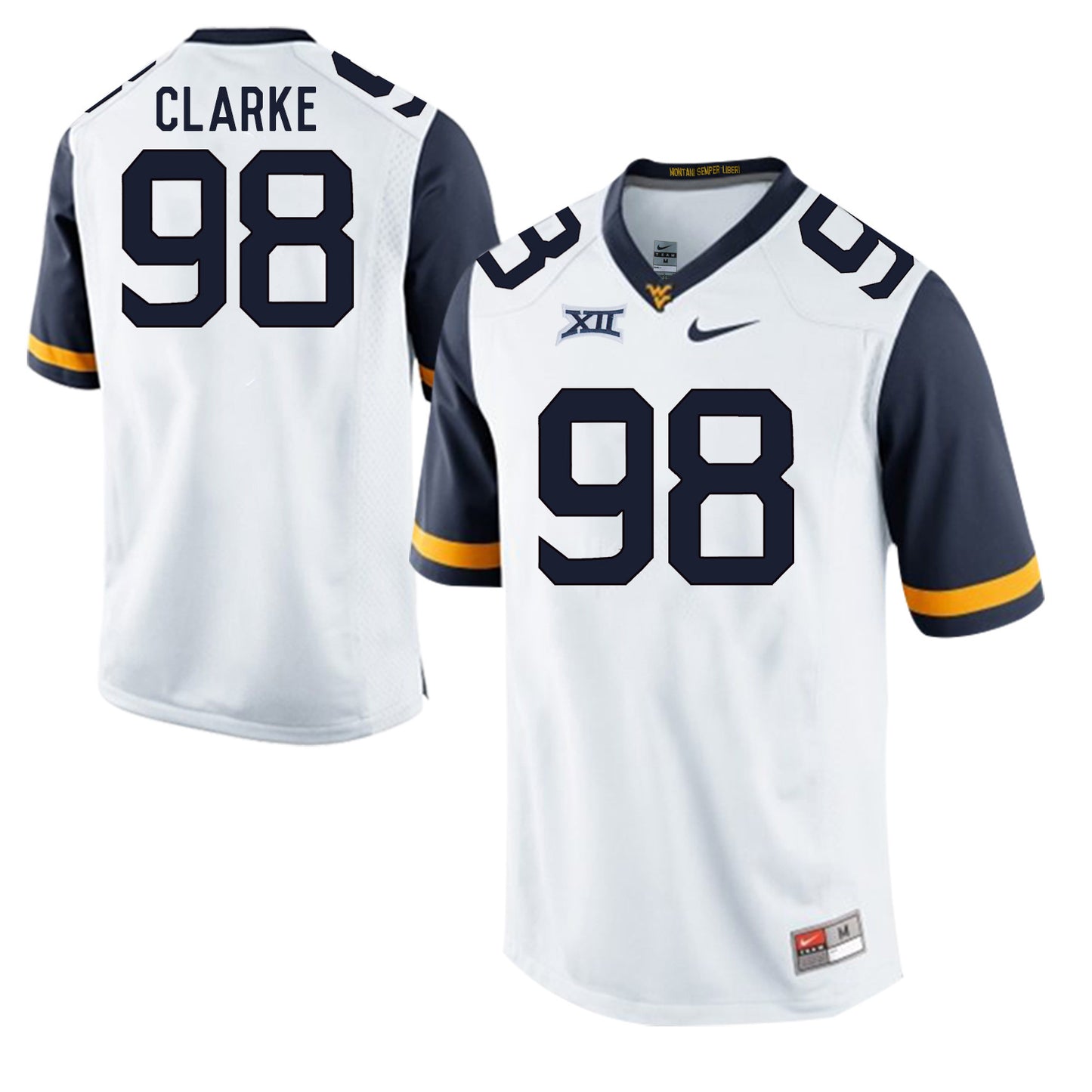 West Virginia Mountaineers Will Clarke 98 White
