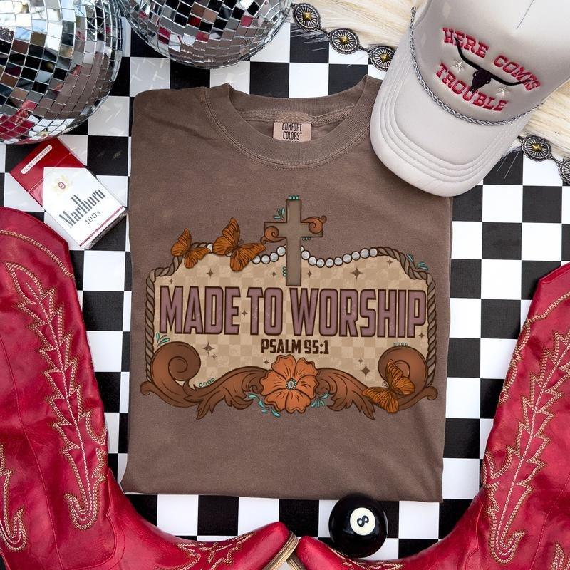 Western Made to Worship DTF Transfers - THIS IS NOT A SHIRT Hoodie, Sweatshirt | InkThreadWorks.com