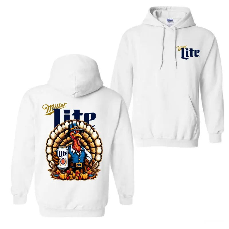 Western Turkey Miler Lite 2 Side Hoodie, Miler Lite Shirt, Thanksgiving Sweatshirt, Christmas Vacation Shirt, For Women,...