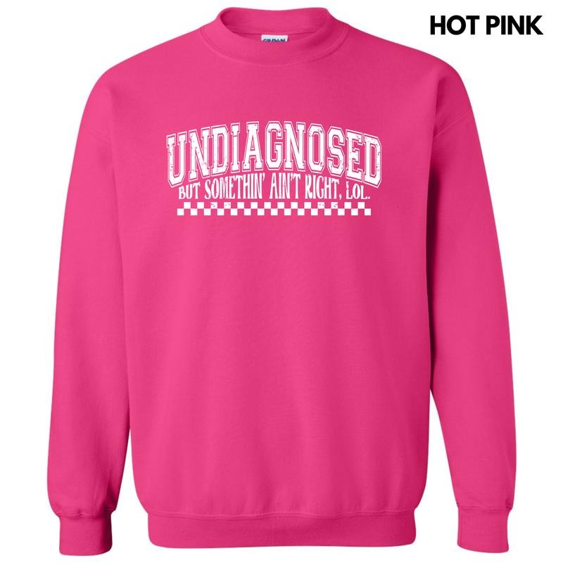 White Undiagnosed Sweatshirt 'NLB' T-Shirts, Hoodie | InkThreadWorks.com