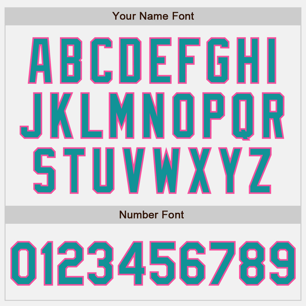 Custom White Teal-Pink Authentic Baseball Jersey
