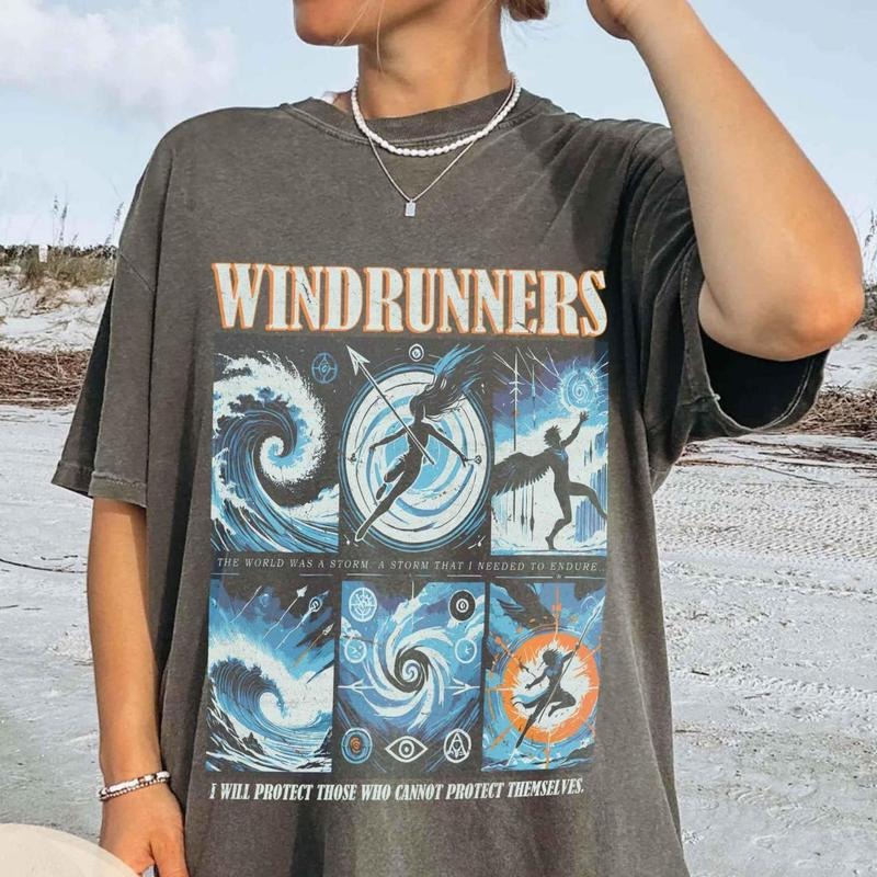 Windrunner T-Shirt, Stormlight Windrunner Cosmere Brandon Sanderson Stormlight Way Of Kings Wind and Truth Bookish Merch,...