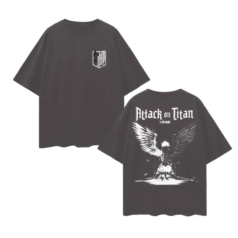 Wings of Freedom Streetwear Shirt | Attack On Titan Hooded Sweatshirt | AOT Anime Graphic Design Top Comfortable Unisex Tees