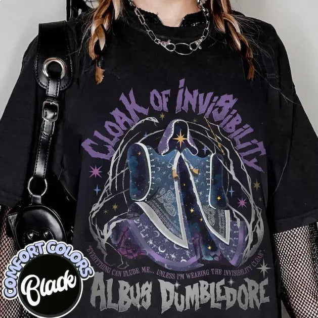 Wizard School Fandom Shirt, Cloak Of Invisibility,Hp Inspired Shirt Wizarding World,Bookish Gift For Fan,Magic Wand...