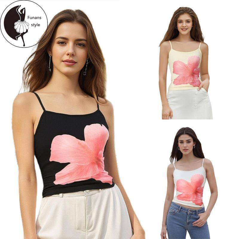 Women Camisole, Sleeveless Tops Flower PrintFit Summer Vest for Party Club T-Shirts, Hoodie, Sweatshirt | InkThreadWorks.com