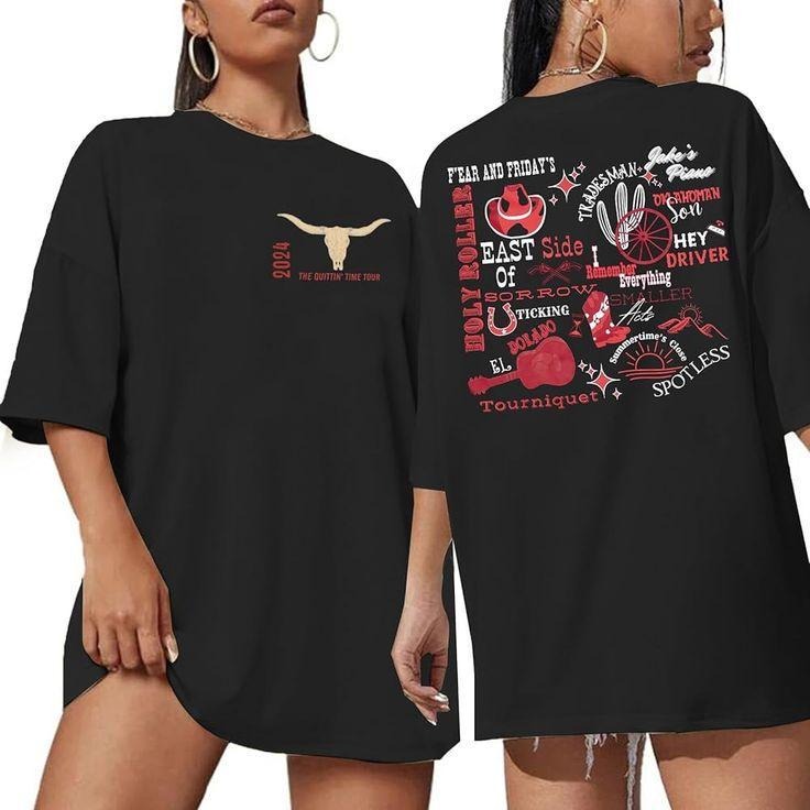 Women Retro Western Music Oversized Shirts Vintage Country Hoodie, Sweatshirt | InkThreadWorks.com