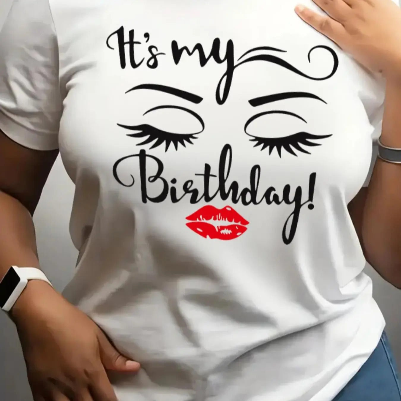 Women's Letter Graphic Print Round Neck Tee, Fashion Casual Short Sleeve T-shirt, Ladies Summer Clothes for Daily Wearstyle{n002}3