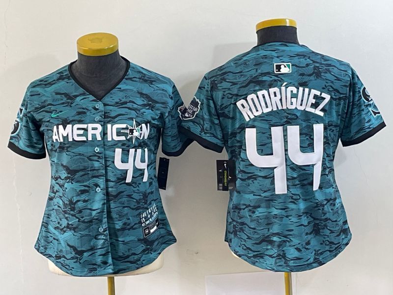 Women American League #44 Julio Rodriguez 2023 MLB All-Star Game Limited Player Jersey - Teal 2023 All-Star Women Youth