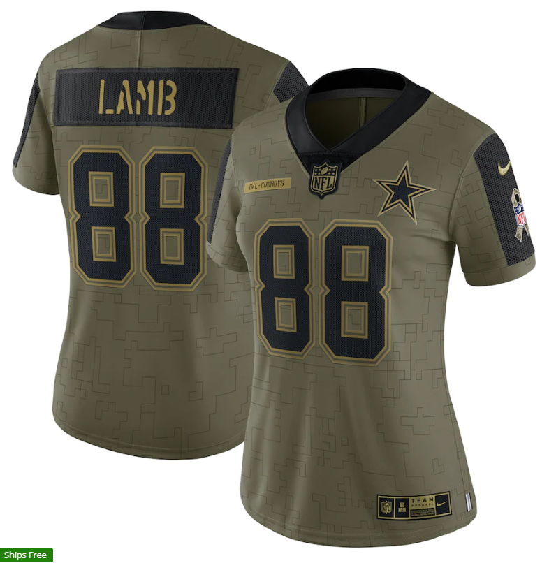 Women Dallas Cowboys #88 Cee DeeLamb 21 New Salute