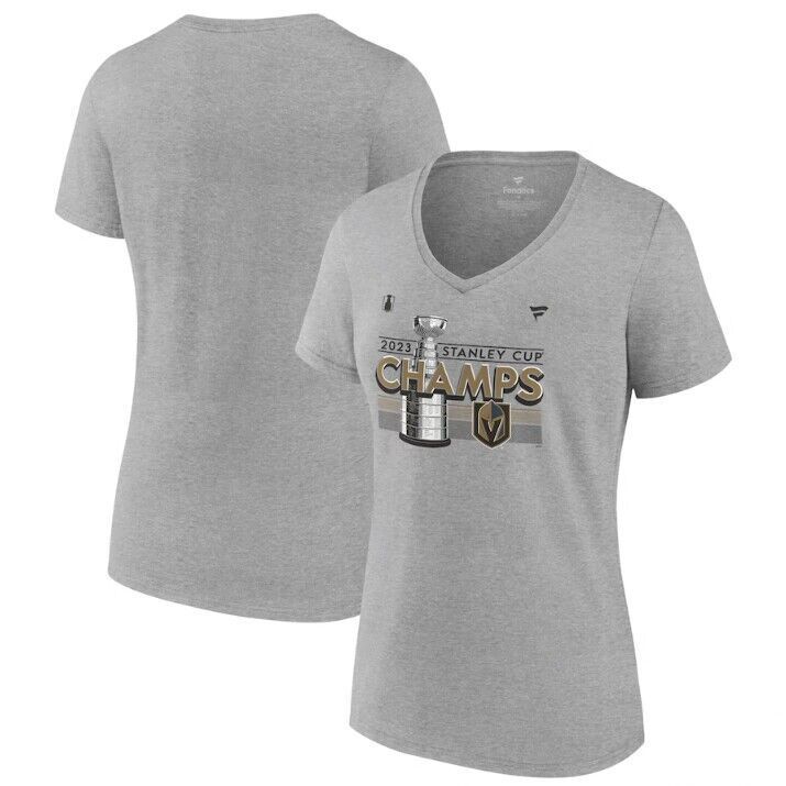 Women Vegas Golden Knights Heather Gray 2023 Stanley Cup Champions Locker Room Plus