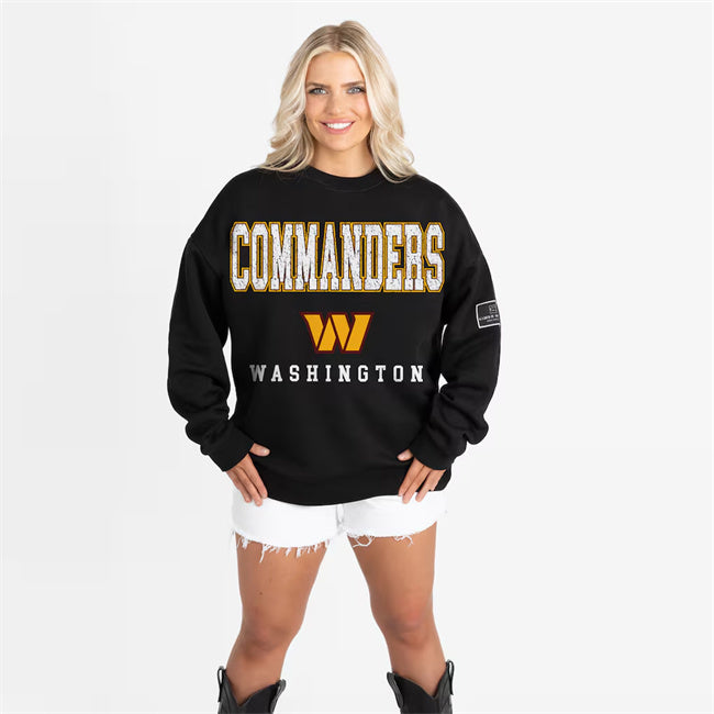 Women's Washington Commanders Gameday Couture Black Oversized Level Up Black