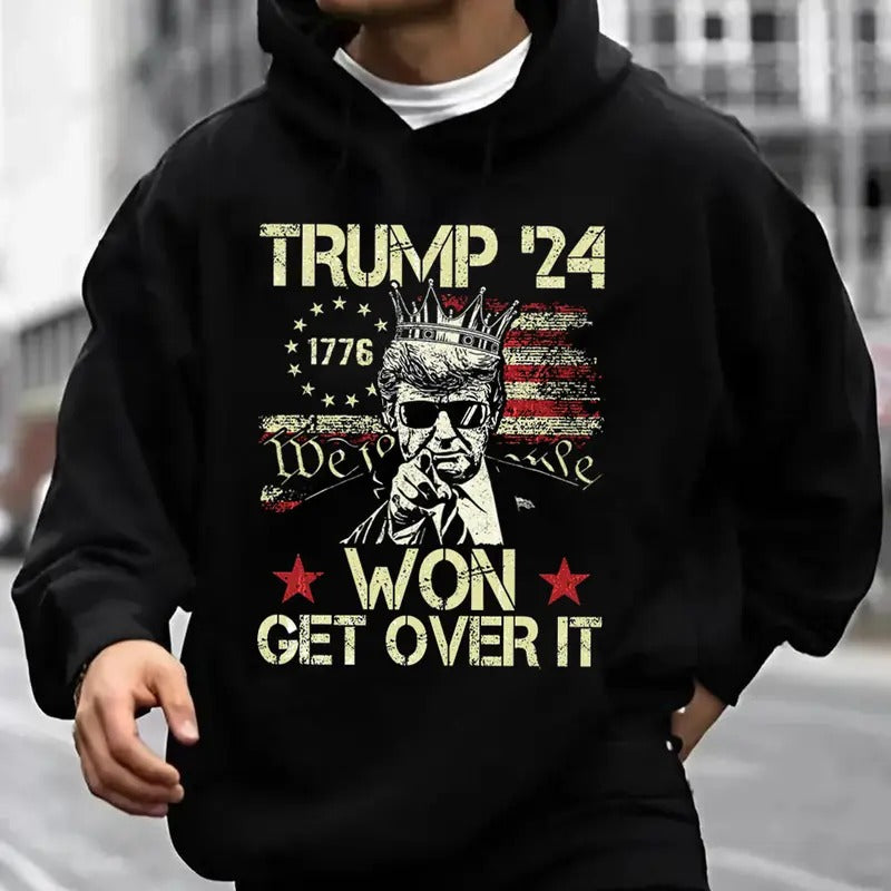Won Get Over It Hoodie Casual Street Style Fleece Fabric Pullover Hooded Sweatshirt Top Trendy for Women for Men, Perfect...
