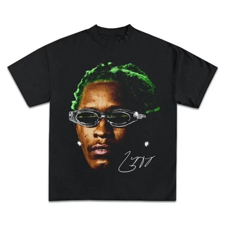 YOUNG THUG T-SHIRT, Rap Tee Concert Merch Thuger Slime Season, Green Rare Hip Hop Graphic Print Summer Tee