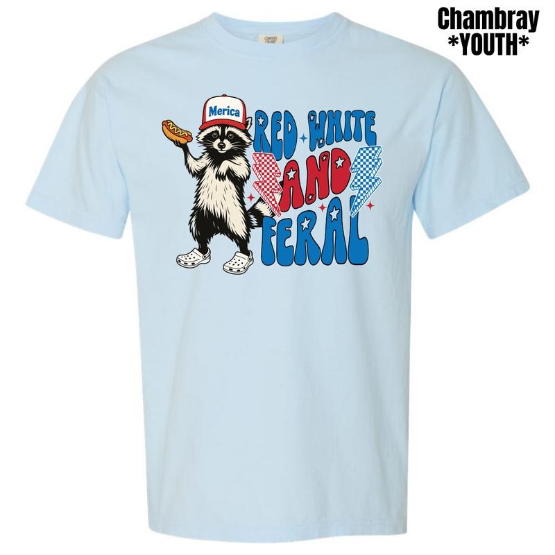 **YOUTH** Feral America Comfort Colors T-Shirt 'NLB' Hoodie, Sweatshirt | InkThreadWorks.com