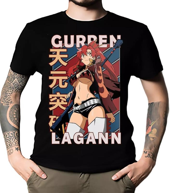 Yoko Littner Tengen Toppa Gurren Lagann Blue Red Retro Design Classic T-Shirt