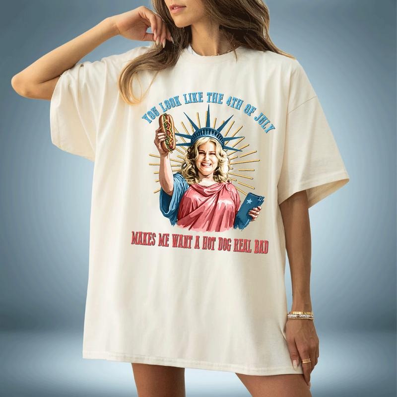 You Look Like The 4th Of July Makes Me Want A Hot Dog Real Bad Shirt, Funny 4th Of July Gift Shirt Hoodie Sweatshirtstyle{n002}10