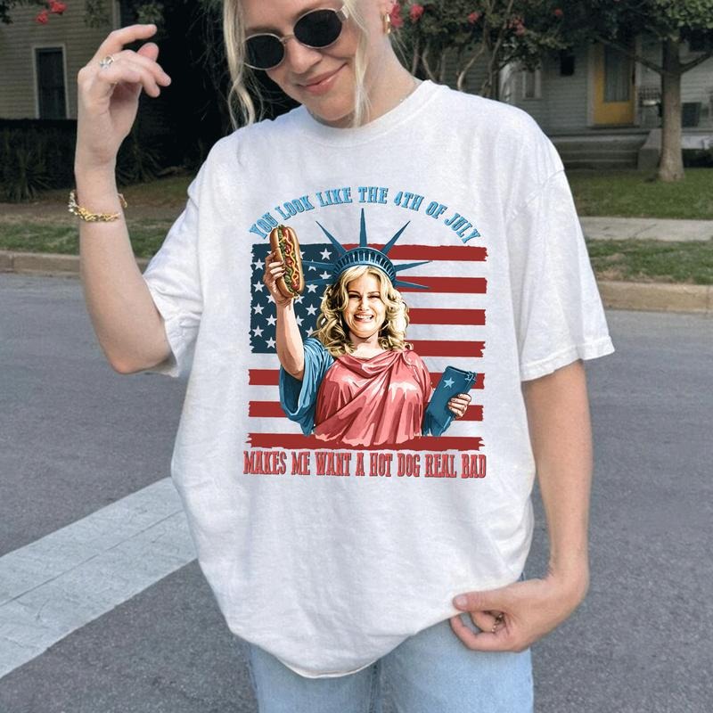 You Look Like The 4th Of July Makes Me Want A Hot Dog Real Bad Shirt, Funny 4th Of July Gift Shirt Hoodie Sweatshirtstyle{n002}3