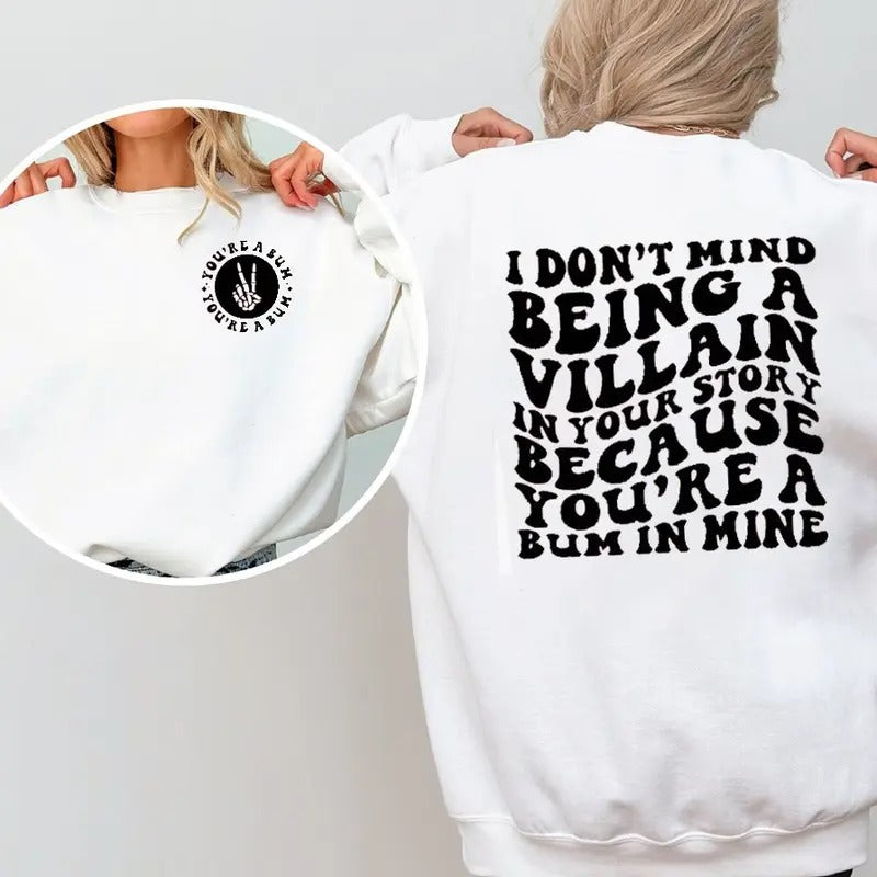 You're a Bum, Sarcastic Sweater Casual Street Style Fleece Crewneck Pullover Sweatshirt Tops Trendy for Women for Men,...