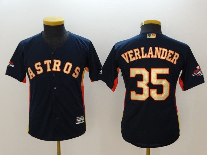 Youth Houston Astros #35 Justin Verlander Style 2