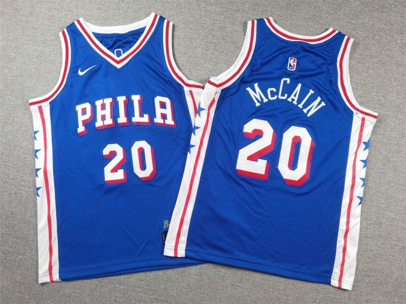 Youth Philadelphia 76ers #20 Jared McCain Youth 76 20 # Ja · Blue Style 1