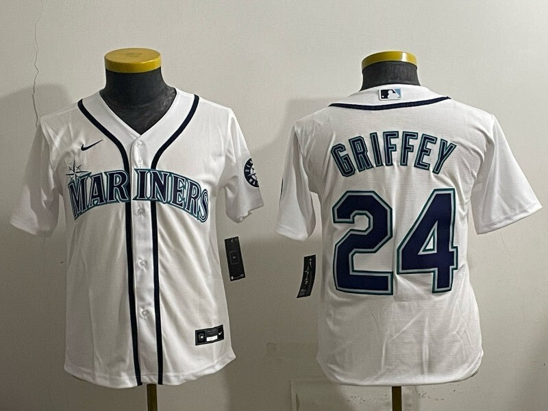 Youth Seattle Mariners #24 Ken Griffey Jr. Mariners Youth