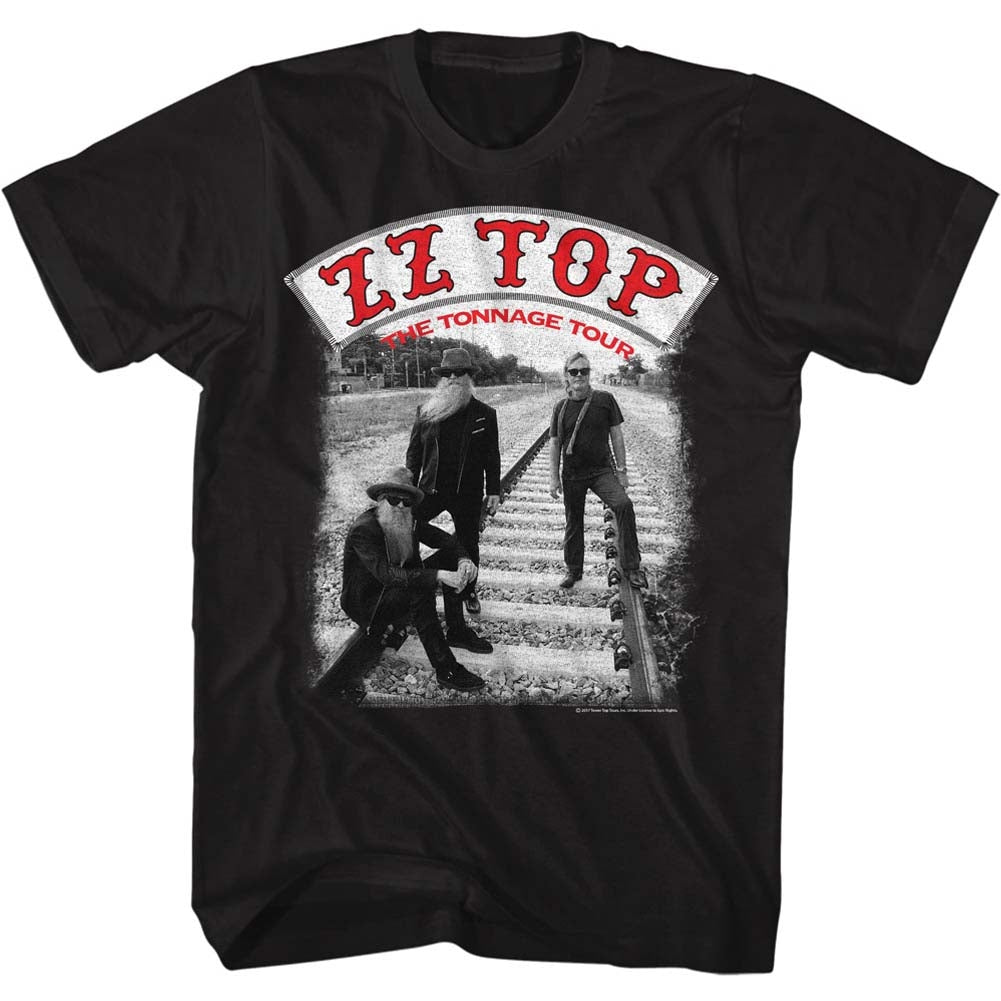 ZZ Top Mens S/S T-Shirt - Tonntour - Solid Black
