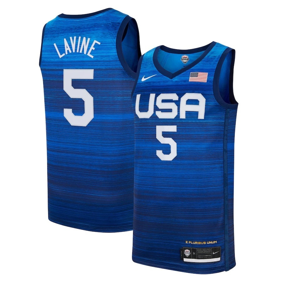 Zach LaVine USA Basketball 2020 Summer Olympics Player Jersey - Navy Style 1