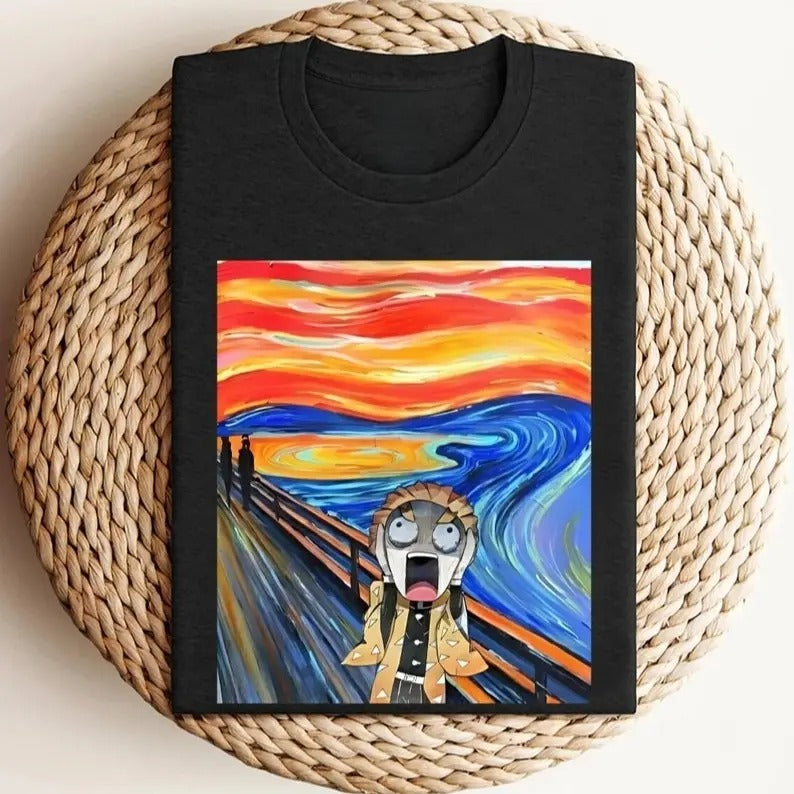 Zenitsu Scream Shirt, Demon Slayer Shirt, Anime Scream Shirt, Gift For Him, Gift For Her, Funny Anime Shirt