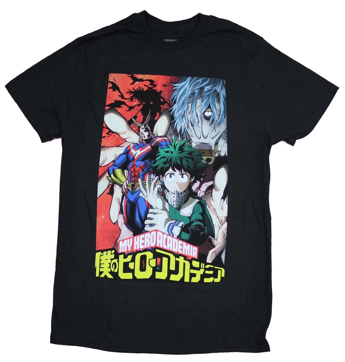 My Hero Academia Mens T-Shirt - Poster Style Deku All Might Tomura