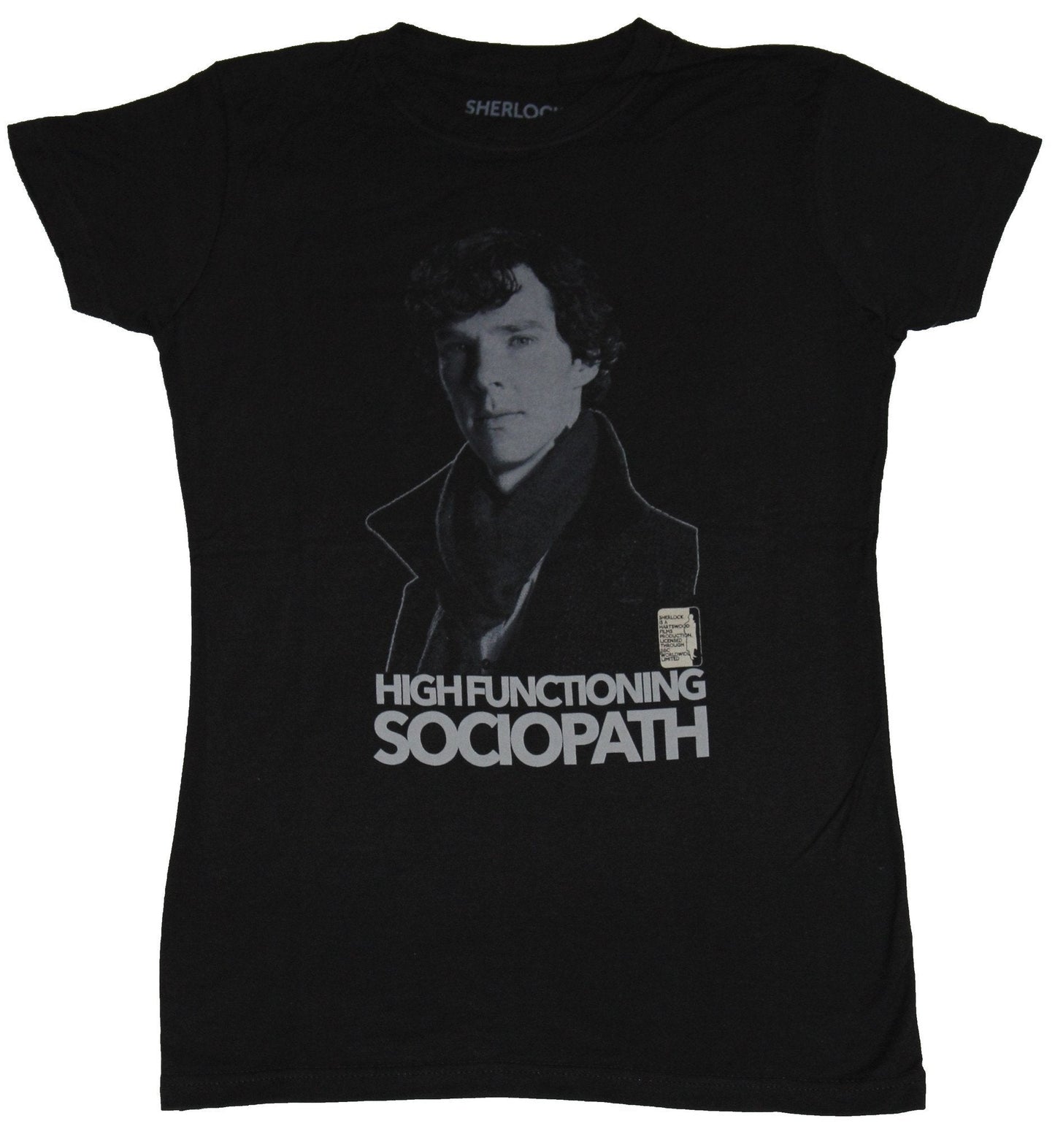 Sherlock (BBC Series) Girls Juniors T-Shirt - High Functioning Sociopath Photo