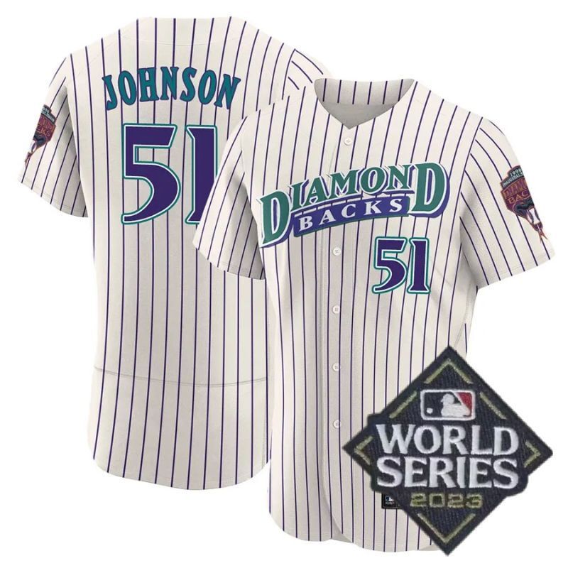 arizona diamondbacks #51 randy johnson throwback 1998 flex base jersey