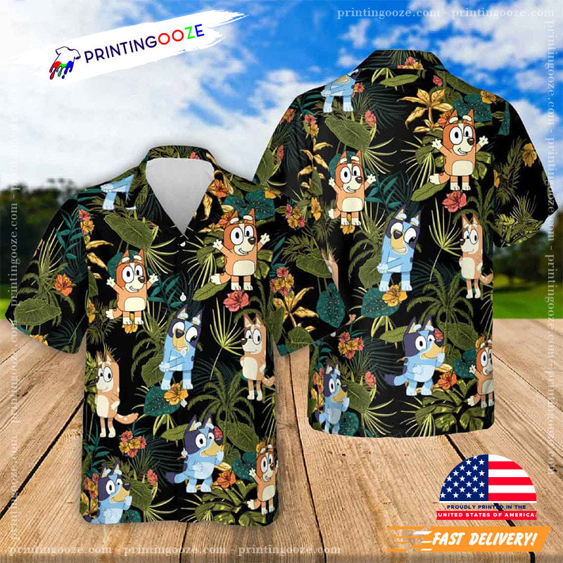 Bingo And Bluey Hawaiian Shirt