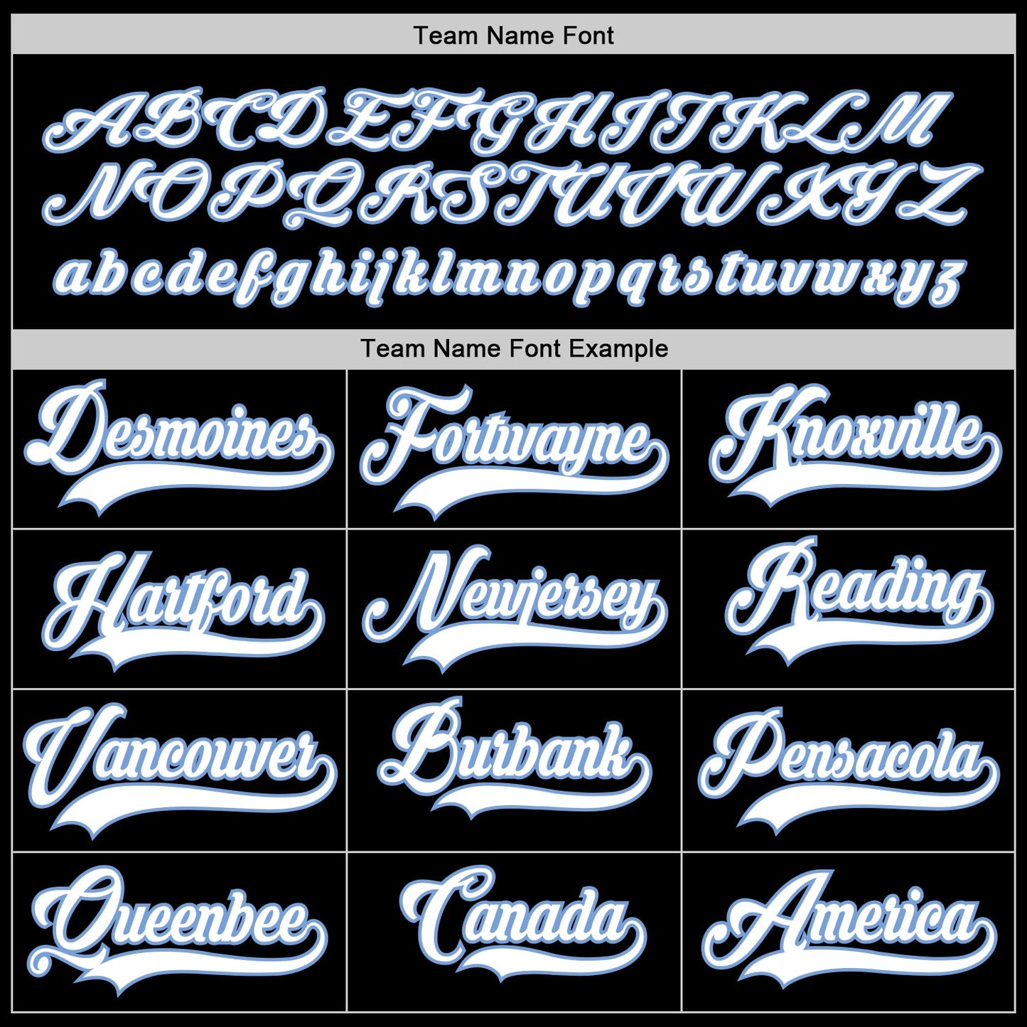 Custom Black White-Light Blue Hockey Jersey