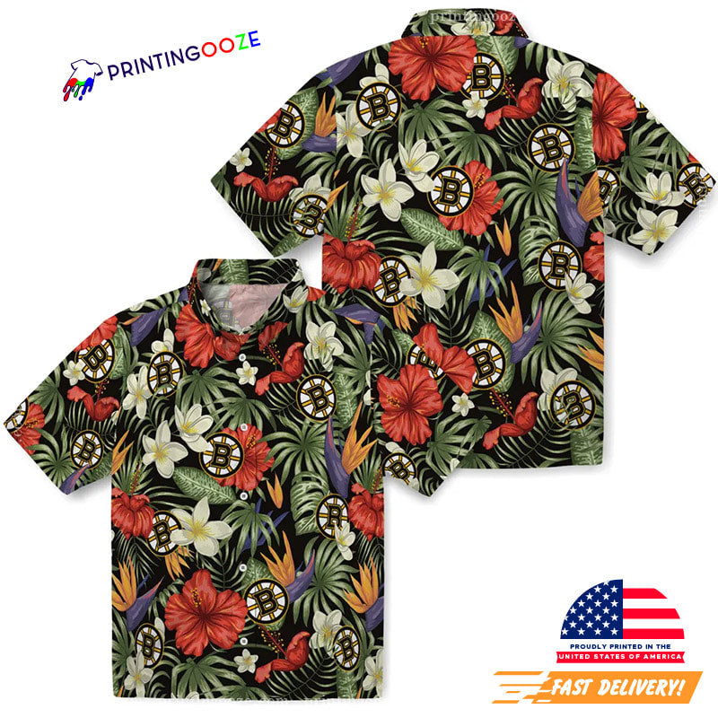 Boston Bruins Ice Hockey Hawaiian Shirt No. 5