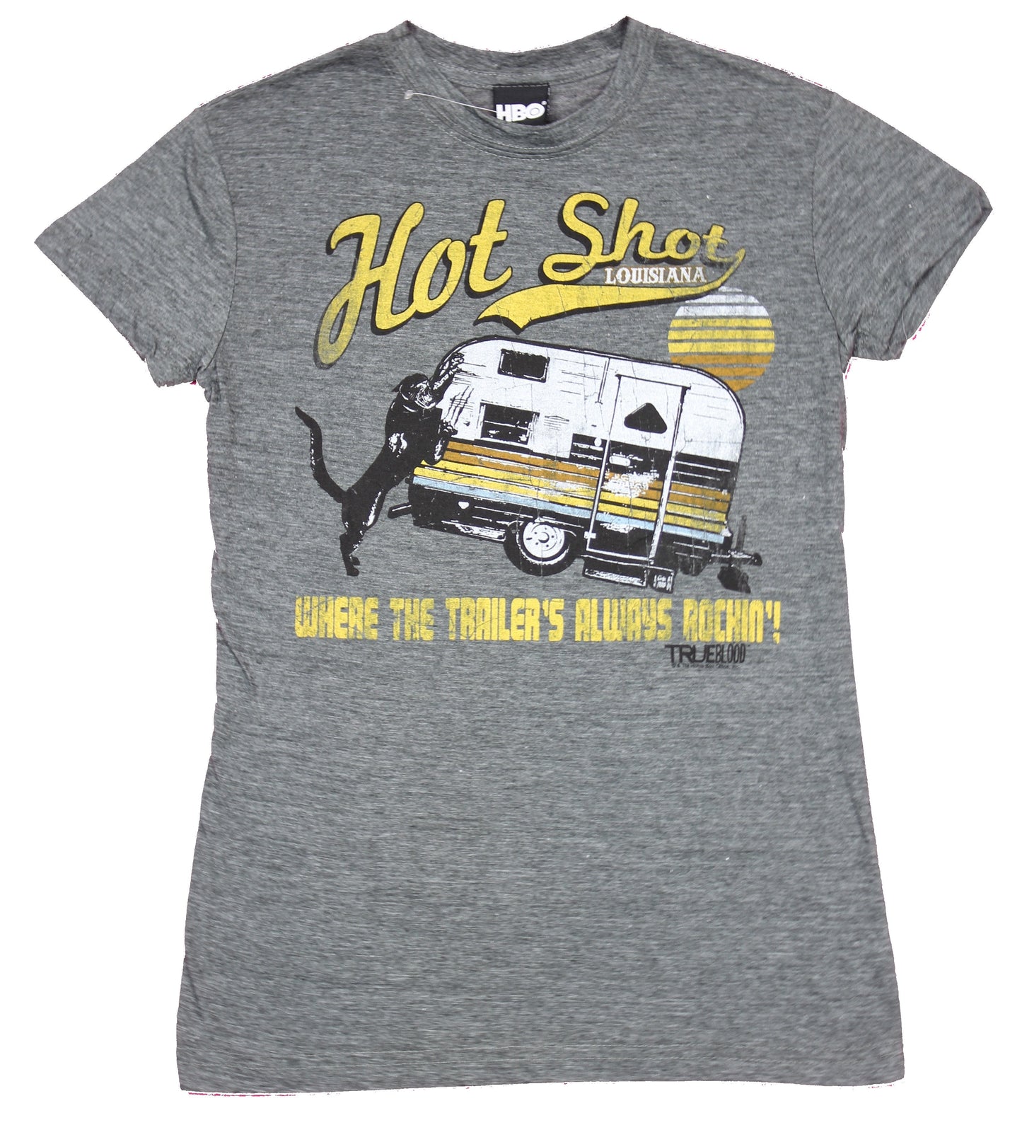 True Blood Girls Juniors T-Shirt - Hot Shot Louisiana Trailer's Always Rockin