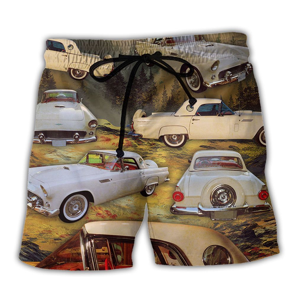 Car Amazing Cars In To The Mountain Trendy Aloha Hawaiian Beach Shorts