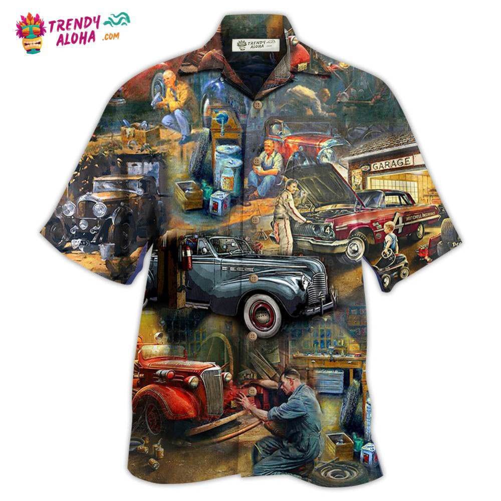 Car Fix Life Vintage Hawaiian Shirt - Trendy Aloha