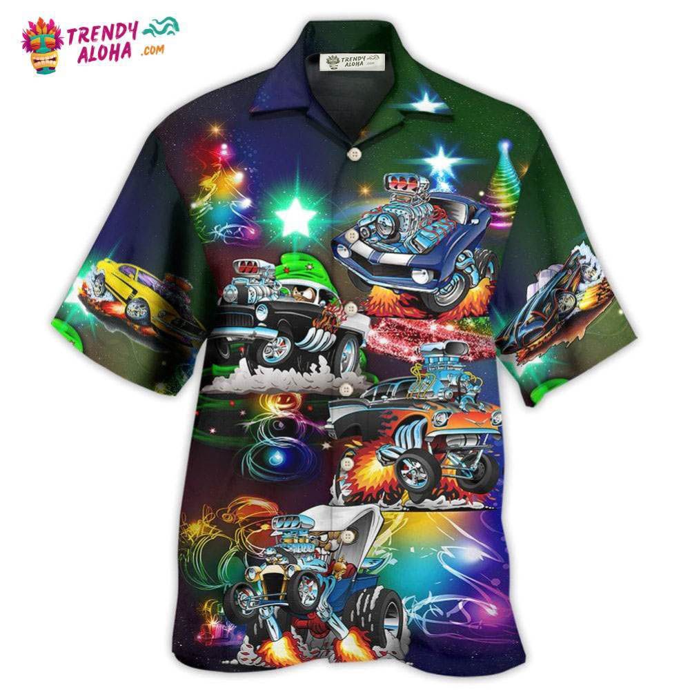Car Stunning Merry Christmas Hawaiian Shirt - Trendy Aloha
