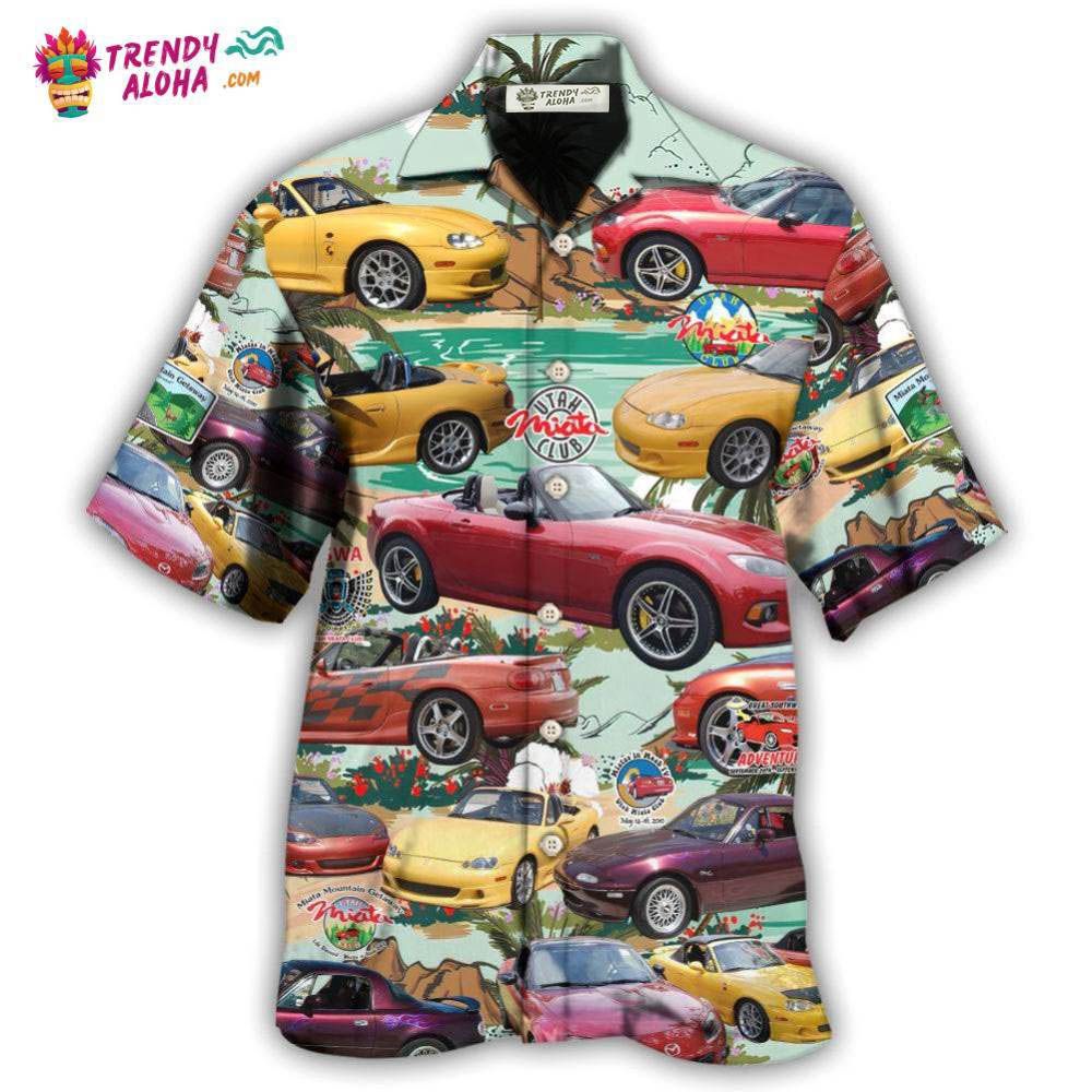 Car Summer Tropical Island Hawaiian Shirt - Trendy Aloha