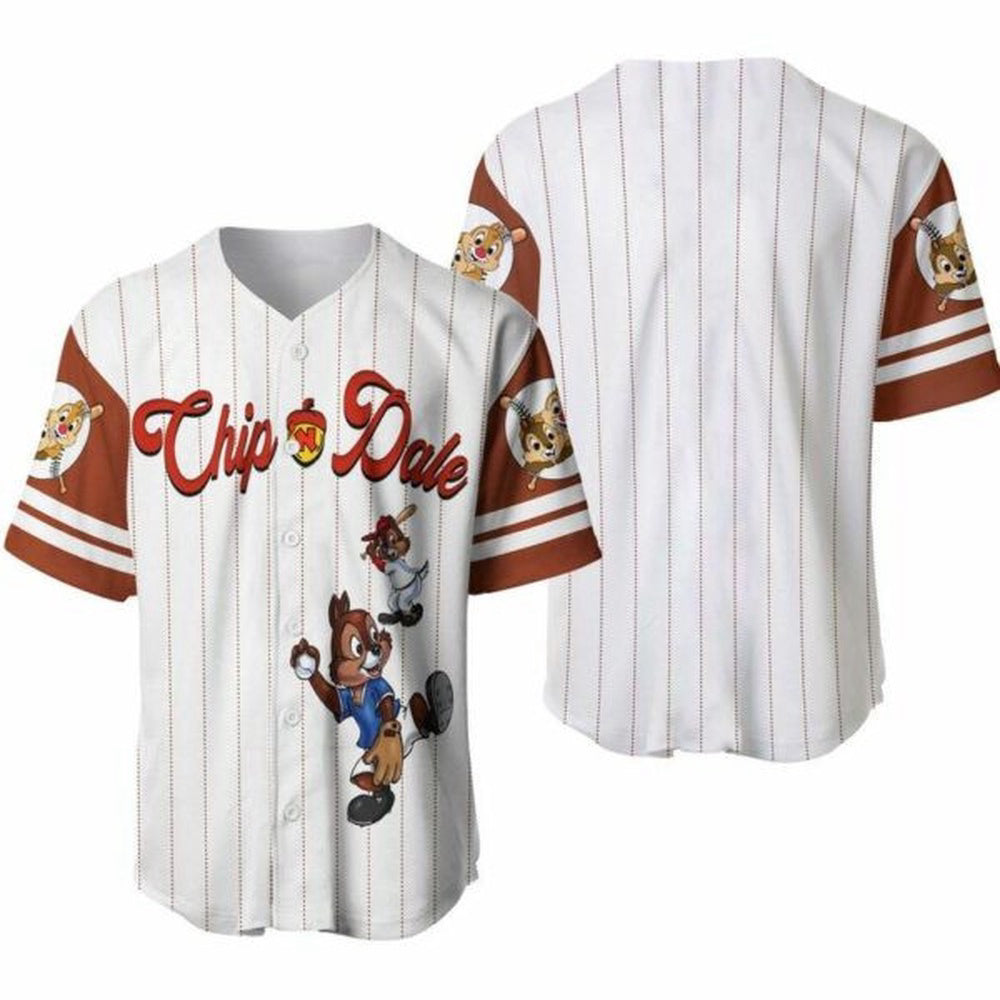 Disney Chip and Dale Mickey and Friends Baseball Jersey - Perfect Gift for Disney Lover - Bafud