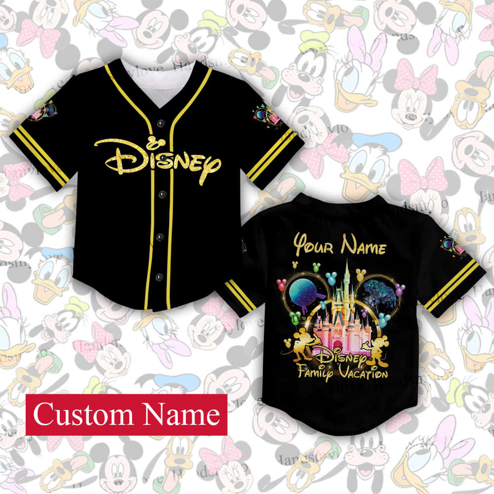 Custom Ddisneyland Baseball Jersey Ddisney Vacation Matching Shirt Personalized Ddisney Baseball Game Day Outfit For Baseball Fan Player - Aopprinter