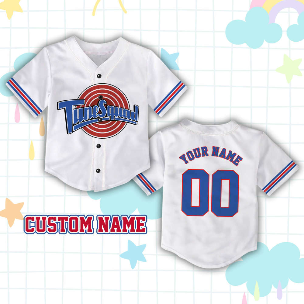 Custom Disneyy Baseball Jersey Personalized TuneSquad Jersey Sspace Jam Shirt Sspace Jam Baseball Jersey For Baseball Lover Cartoon Lover - Aopprinter